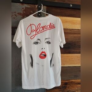 Blondie White Tee with Red Graphic